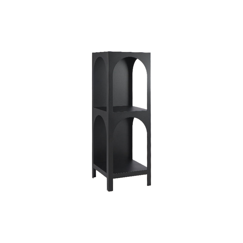 Modern Style Bookcase 13.78" Wide Metal Closed Back Bookshelf for Home 13.8"L x 13.8"W x 39.4"H Black Clearhalo 'Bookcases' 'furn' 'furn_bookcases' 'Furniture' 'furniture_bookcases' 'Office Furniture' 4971849