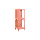 Modern Style Bookcase 13.78" Wide Metal Closed Back Bookshelf for Home 13.8"L x 13.8"W x 39.4"H Pink Clearhalo 'Bookcases' 'furn' 'furn_bookcases' 'Furniture' 'furniture_bookcases' 'Office Furniture' 4971853