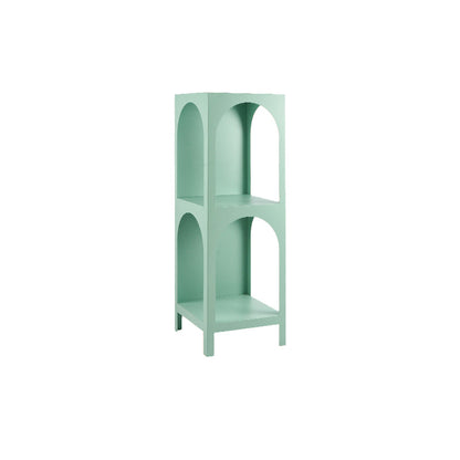Modern Style Bookcase 13.78" Wide Metal Closed Back Bookshelf for Home 13.8"L x 13.8"W x 39.4"H Green