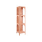 Modern Style Bookcase 13.78" Wide Metal Closed Back Bookshelf for Home 13.8"L x 13.8"W x 55.1"H Pink Clearhalo 'Bookcases' 'furn' 'furn_bookcases' 'Furniture' 'furniture_bookcases' 'Office Furniture' 4971863