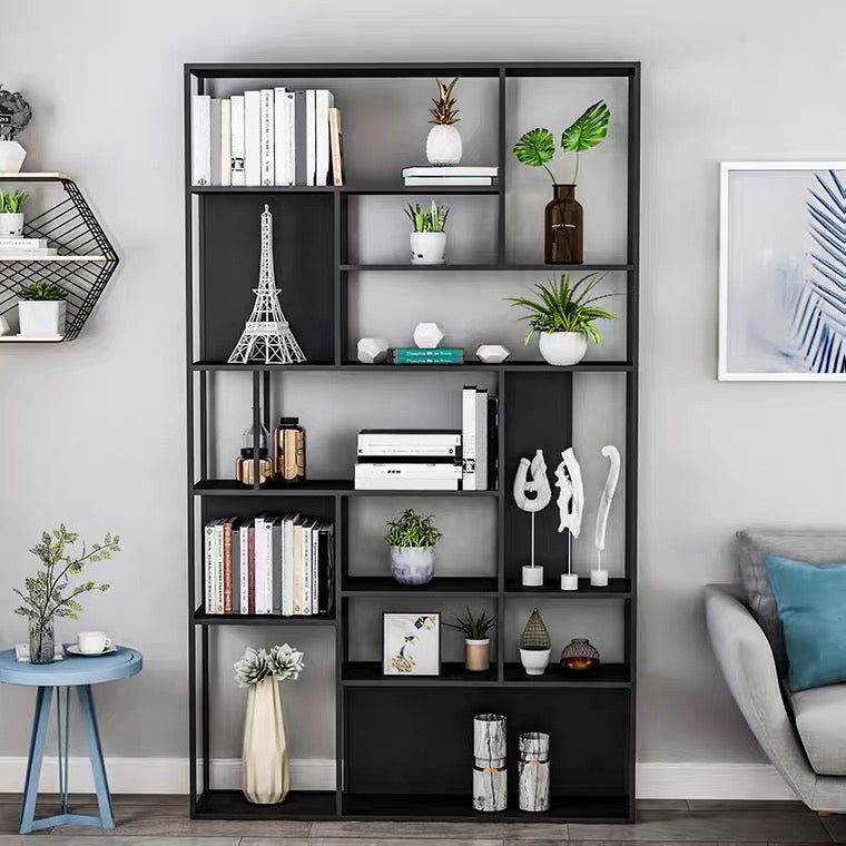 Metal Etagere Bookcase Modern Open Back Bookshelf for Home Office Clearhalo 'Bookcases' 'furn' 'furn_bookcases' 'Furniture' 'furniture_bookcases' 'Office Furniture' 4971871