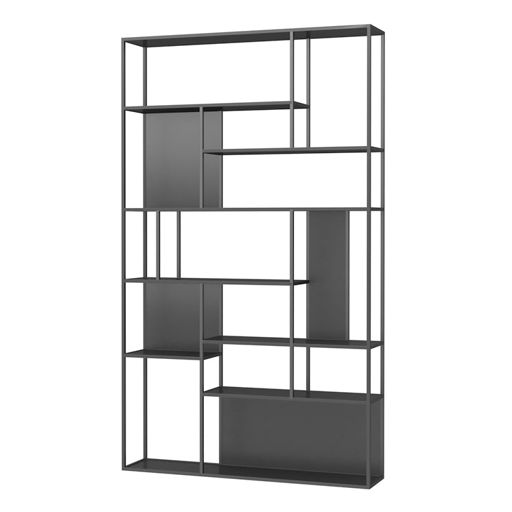 Metal Etagere Bookcase Modern Open Back Bookshelf for Home Office Black Clearhalo 'Bookcases' 'furn' 'furn_bookcases' 'Furniture' 'furniture_bookcases' 'Office Furniture' 4971874