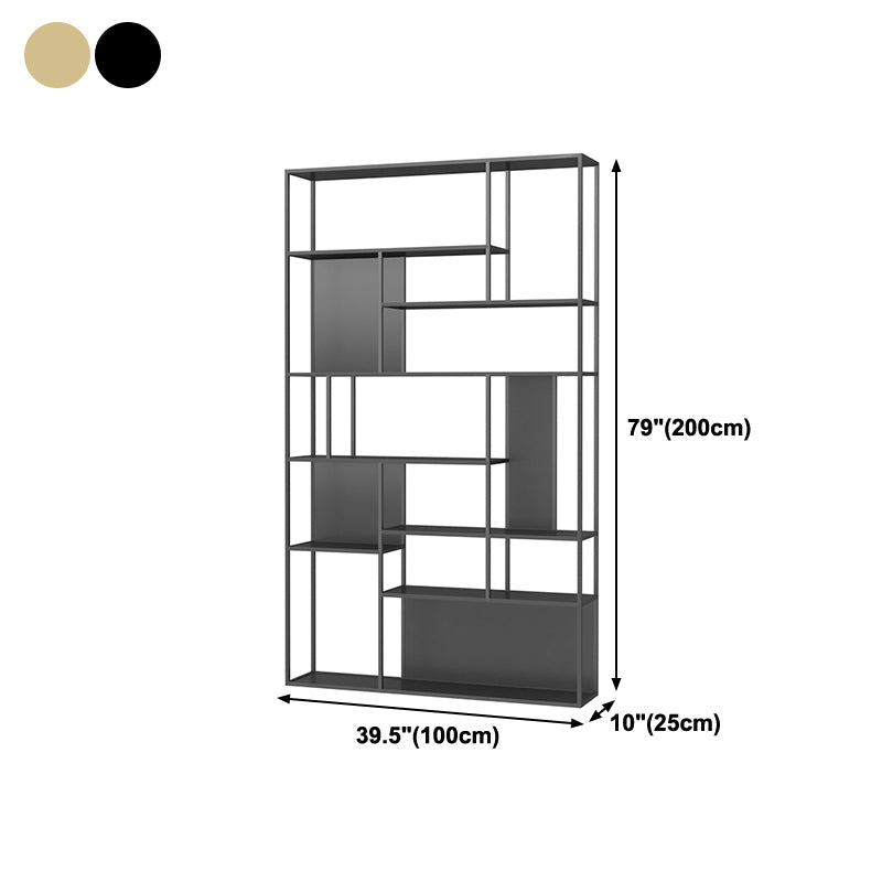 Metal Etagere Bookcase Modern Open Back Bookshelf for Home Office Clearhalo 'Bookcases' 'furn' 'furn_bookcases' 'Furniture' 'furniture_bookcases' 'Office Furniture' 4971881