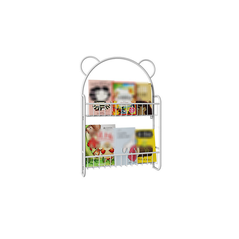 Scandinavian Wall Mounted Bookshelf Iron Vertical Bookcase for Home 20.5"L x 4.5"W x 30.5"H White Clearhalo 'Bookcases' 'furn' 'furn_bookcases' 'Furniture' 'furniture_bookcases' 'Office Furniture' 4971887