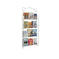 Scandinavian Wall Mounted Bookshelf Iron Vertical Bookcase for Home 26.4"L x 4.5"W x 59.8"H White Clearhalo 'Bookcases' 'furn' 'furn_bookcases' 'Furniture' 'furniture_bookcases' 'Office Furniture' 4971898