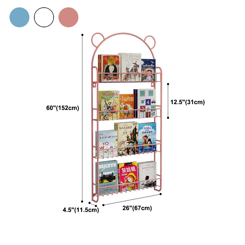 Scandinavian Wall Mounted Bookshelf Iron Vertical Bookcase for Home Clearhalo 'Bookcases' 'furn' 'furn_bookcases' 'Furniture' 'furniture_bookcases' 'Office Furniture' 4971908
