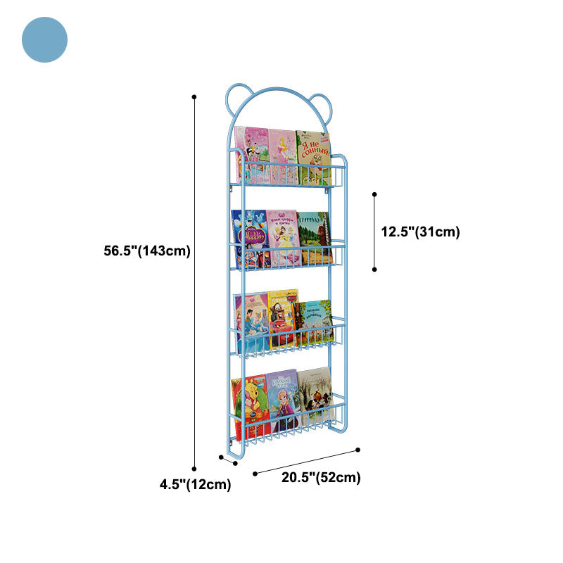 Scandinavian Wall Mounted Bookshelf Iron Vertical Bookcase for Home Clearhalo 'Bookcases' 'furn' 'furn_bookcases' 'Furniture' 'furniture_bookcases' 'Office Furniture' 4971909