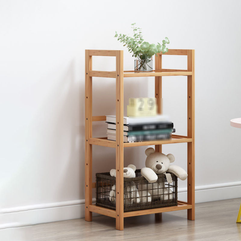 3/4/5-Shelf Manufactured Bookshelf Wood Etagere Natural Scandinavian Vertical Bookcase 15.7"L x 9.8"W x 28.3"H Clearhalo 'Bookcases' 'furn' 'furn_bookcases' 'Furniture' 'furniture_bookcases' 'Office Furniture' 4971911