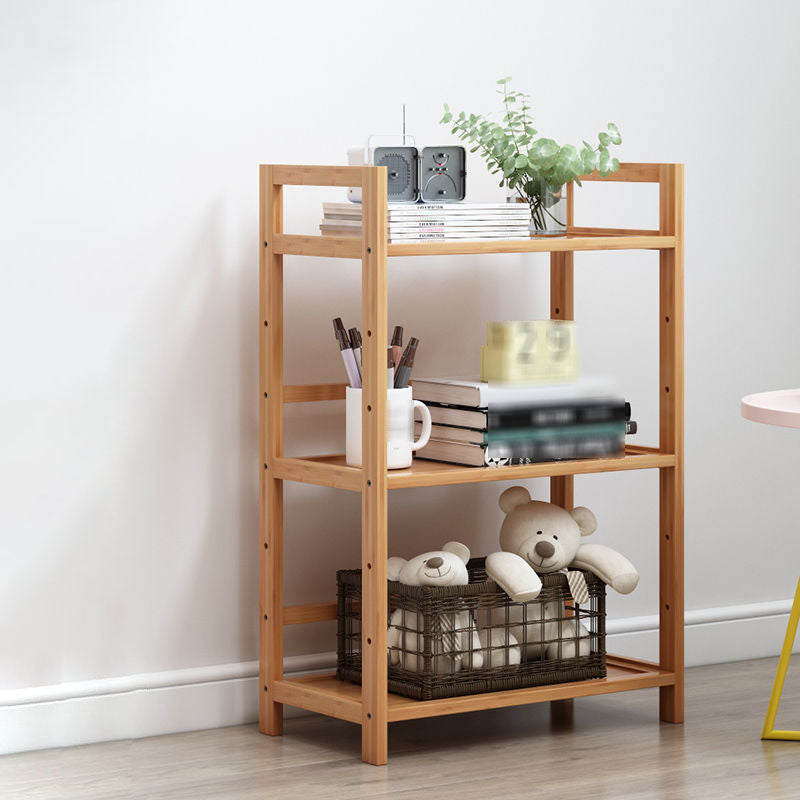 3/4/5-Shelf Manufactured Bookshelf Wood Etagere Natural Scandinavian Vertical Bookcase 19.7"L x 9.8"W x 28.3"H Clearhalo 'Bookcases' 'furn' 'furn_bookcases' 'Furniture' 'furniture_bookcases' 'Office Furniture' 4971912