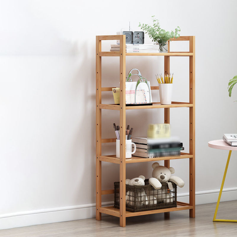 3/4/5-Shelf Manufactured Bookshelf Wood Etagere Natural Scandinavian Vertical Bookcase 19.7"L x 9.8"W x 39.4"H Clearhalo 'Bookcases' 'furn' 'furn_bookcases' 'Furniture' 'furniture_bookcases' 'Office Furniture' 4971918