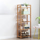 3/4/5-Shelf Manufactured Bookshelf Wood Etagere Natural Scandinavian Vertical Bookcase 19.7"L x 9.8"W x 50.4"H Clearhalo 'Bookcases' 'furn' 'furn_bookcases' 'Furniture' 'furniture_bookcases' 'Office Furniture' 4971924