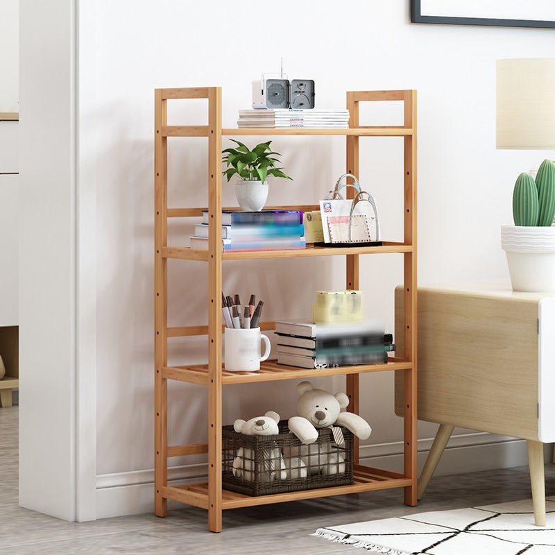 3/4/5-Shelf Manufactured Bookshelf Wood Etagere Natural Scandinavian Vertical Bookcase Clearhalo 'Bookcases' 'furn' 'furn_bookcases' 'Furniture' 'furniture_bookcases' 'Office Furniture' 4971928