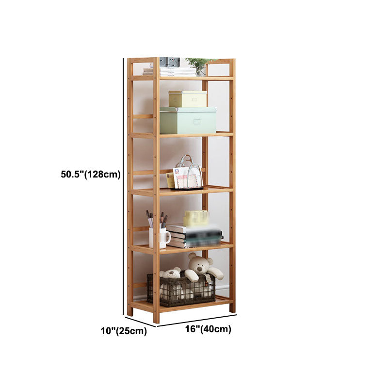 3/4/5-Shelf Manufactured Bookshelf Wood Etagere Natural Scandinavian Vertical Bookcase Clearhalo 'Bookcases' 'furn' 'furn_bookcases' 'Furniture' 'furniture_bookcases' 'Office Furniture' 4971939