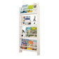 Pine Wood Wall Unit Bookshelf Scandinavian Vertical Bookcase for Home 19.7"L x 4.7"W x 46.5"H White Clearhalo 'Bookcases' 'furn' 'furn_bookcases' 'Furniture' 'furniture_bookcases' 'Office Furniture' 4971948