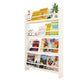 Pine Wood Wall Unit Bookshelf Scandinavian Vertical Bookcase for Home 31.5"L x 4.7"W x 46.5"H White Clearhalo 'Bookcases' 'furn' 'furn_bookcases' 'Furniture' 'furniture_bookcases' 'Office Furniture' 4971952