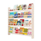 Pine Wood Wall Unit Bookshelf Scandinavian Vertical Bookcase for Home 47.2"L x 4.7"W x 46.5"H White Clearhalo 'Bookcases' 'furn' 'furn_bookcases' 'Furniture' 'furniture_bookcases' 'Office Furniture' 4971954