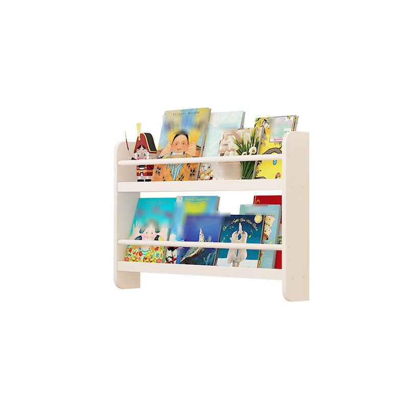 Pine Wood Wall Unit Bookshelf Scandinavian Vertical Bookcase for Home 31.5"L x 5.5"W x 25.6"H White Clearhalo 'Bookcases' 'furn' 'furn_bookcases' 'Furniture' 'furniture_bookcases' 'Office Furniture' 4971958