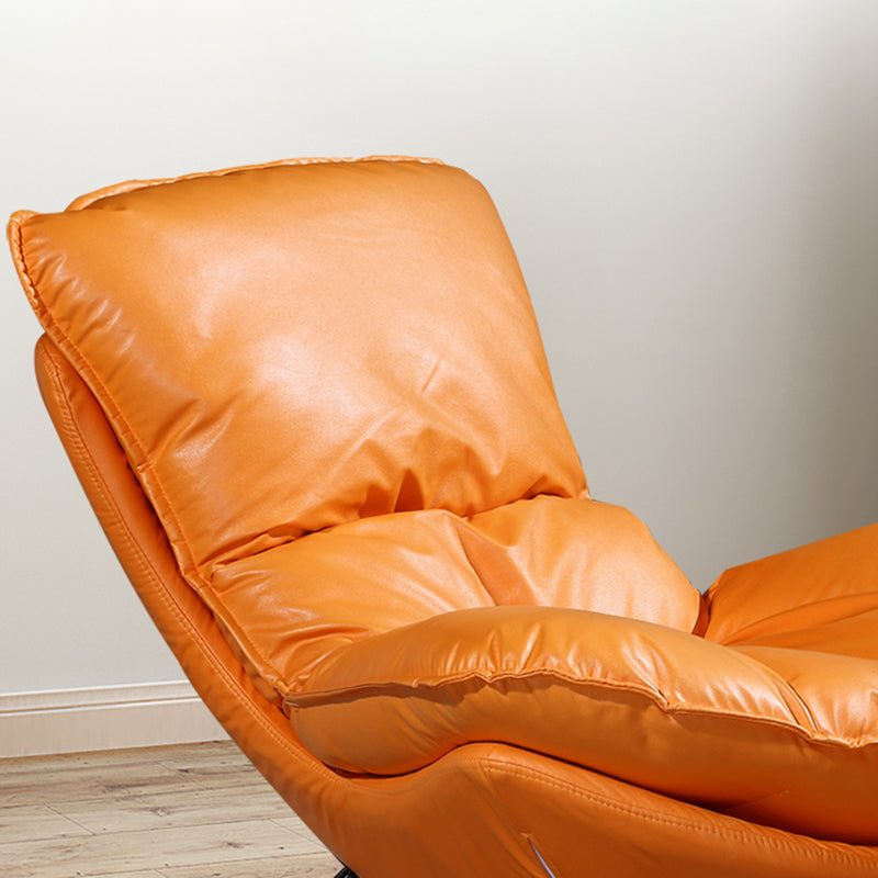 26.77" L x 37.40" W x 32.28" H Armless Lounge Chair Upholstered Accent Chair with Ottoman Clearhalo 'Accent Chairs' 'accent_chairs' 'Chairs & Seating' 'furn' 'furn_accent_chairs' 'Furniture' 'furniture_accent_chairs' 'Living Room Furniture' 4971991