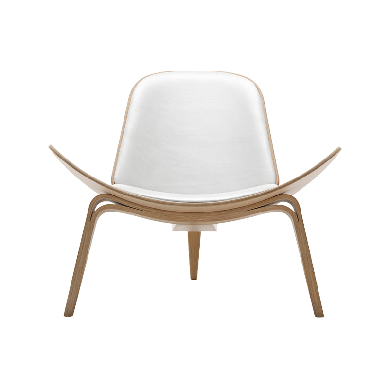 35.82" L x 32.28" W x 29.33" H Armless Side Chair Solid Wood Frame Accent Chair White Natural Wood Microfiber Clearhalo 'Accent Chairs' 'accent_chairs' 'Chairs & Seating' 'Furniture' 'furniture_accent_chairs' 'Living Room Furniture' 4971995