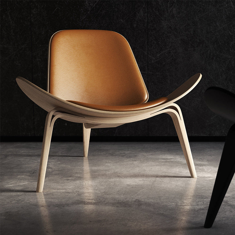 35.82" L x 32.28" W x 29.33" H Armless Side Chair Solid Wood Frame Accent Chair Orange Natural Wood Microfiber Clearhalo 'Accent Chairs' 'accent_chairs' 'Chairs & Seating' 'Furniture' 'furniture_accent_chairs' 'Living Room Furniture' 4971999