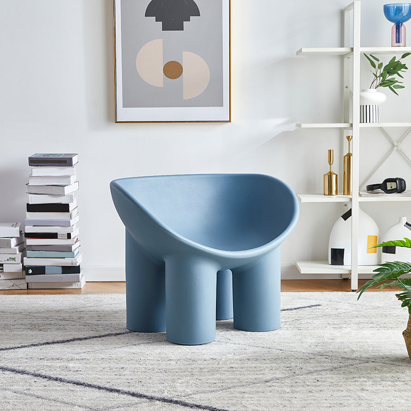 Armless PE Chair 32.6" L x 17.7 " W x 24.4 " H Chair for Bedroom Blue Clearhalo 'Accent Chairs' 'accent_chairs' 'Chairs & Seating' 'furn' 'furn_accent_chairs' 'Furniture' 'furniture_accent_chairs' 'Living Room Furniture' 4972026