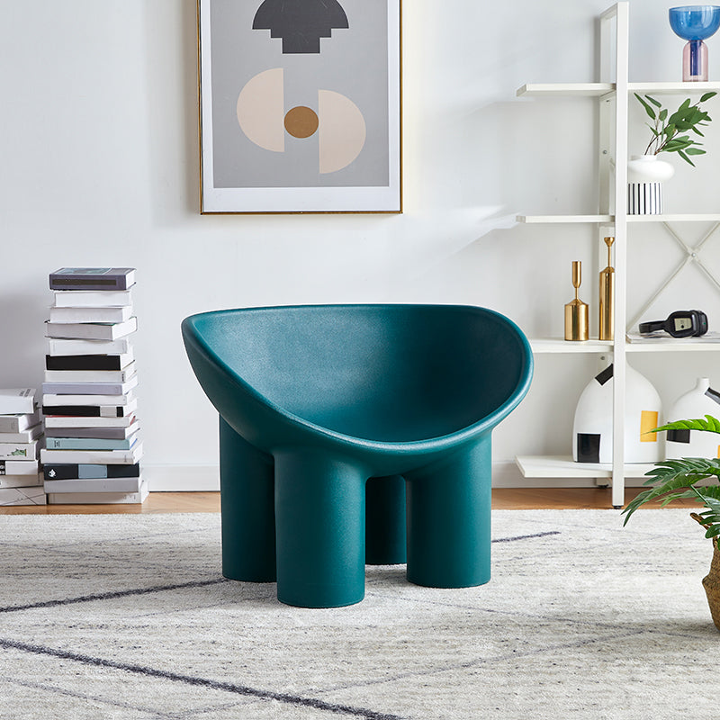 Armless PE Chair 32.6" L x 17.7 " W x 24.4 " H Chair for Bedroom Green Clearhalo 'Accent Chairs' 'accent_chairs' 'Chairs & Seating' 'furn' 'furn_accent_chairs' 'Furniture' 'furniture_accent_chairs' 'Living Room Furniture' 4972033