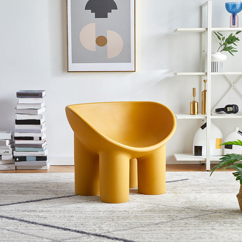 Armless PE Chair 32.6" L x 17.7 " W x 24.4 " H Chair for Bedroom Ginger Clearhalo 'Accent Chairs' 'accent_chairs' 'Chairs & Seating' 'furn' 'furn_accent_chairs' 'Furniture' 'furniture_accent_chairs' 'Living Room Furniture' 4972039