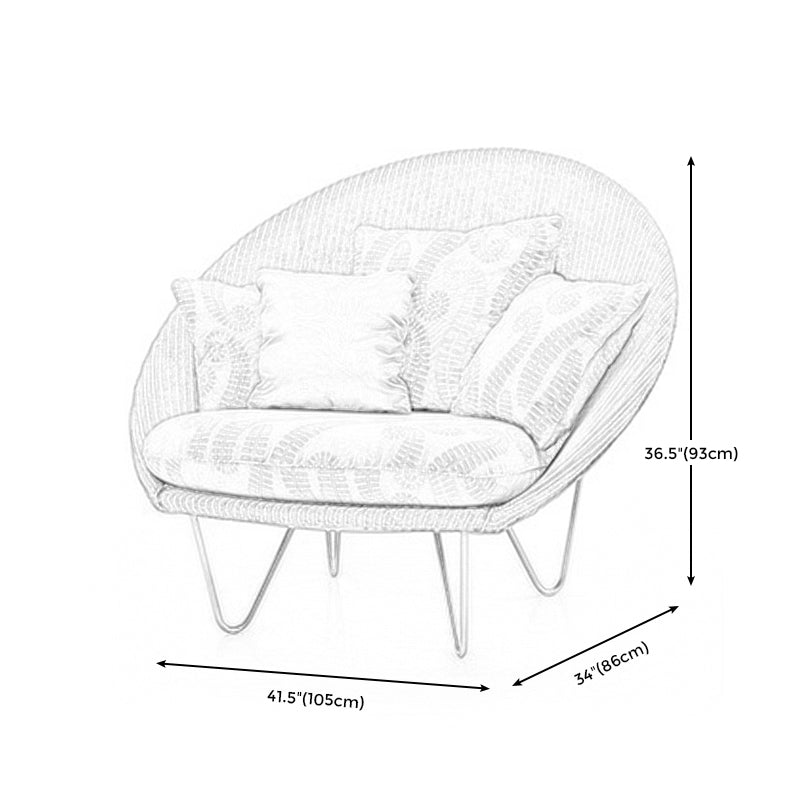 Faux Leather Chair 41.3" L x 33.4" W x 14.4" H Stacking Chair for Bedroom Clearhalo 'Accent Chairs' 'accent_chairs' 'Chairs & Seating' 'Furniture' 'furniture_accent_chairs' 'Living Room Furniture' 4972066