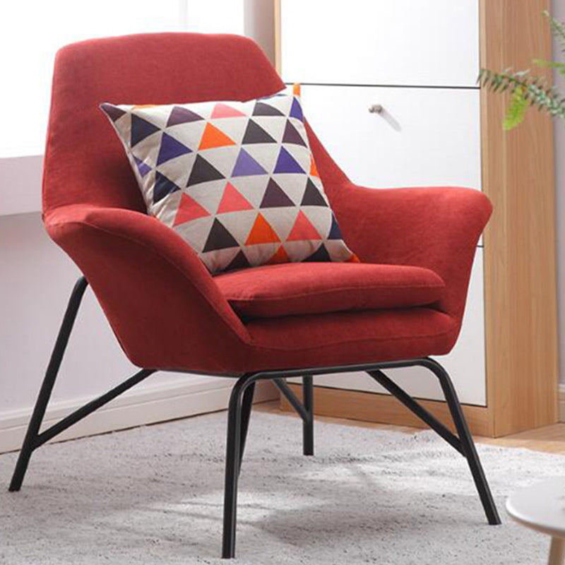 25.59" L x 31.49" W x 34.64" H Faux Leather Armchair for Living Room Crimson Black Clearhalo 'Accent Chairs' 'accent_chairs' 'Chairs & Seating' 'furn' 'furn_accent_chairs' 'Furniture' 'furniture_accent_chairs' 'Living Room Furniture' 4972074