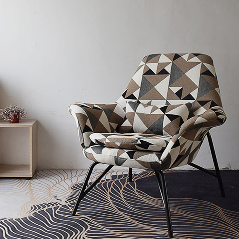 25.59" L x 31.49" W x 34.64" H Faux Leather Armchair for Living Room White-Brown Black Clearhalo 'Accent Chairs' 'accent_chairs' 'Chairs & Seating' 'furn' 'furn_accent_chairs' 'Furniture' 'furniture_accent_chairs' 'Living Room Furniture' 4972081