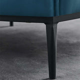 33.85" L x 31.49" W x 31.49" H Faux Leather Barrel Accent Chair for Bedroom Clearhalo 'Accent Chairs' 'accent_chairs' 'Chairs & Seating' 'furn' 'furn_accent_chairs' 'Furniture' 'furniture_accent_chairs' 'Living Room Furniture' 4972121