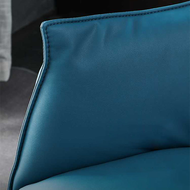 33.85" L x 31.49" W x 31.49" H Faux Leather Barrel Accent Chair for Bedroom Clearhalo 'Accent Chairs' 'accent_chairs' 'Chairs & Seating' 'furn' 'furn_accent_chairs' 'Furniture' 'furniture_accent_chairs' 'Living Room Furniture' 4972122