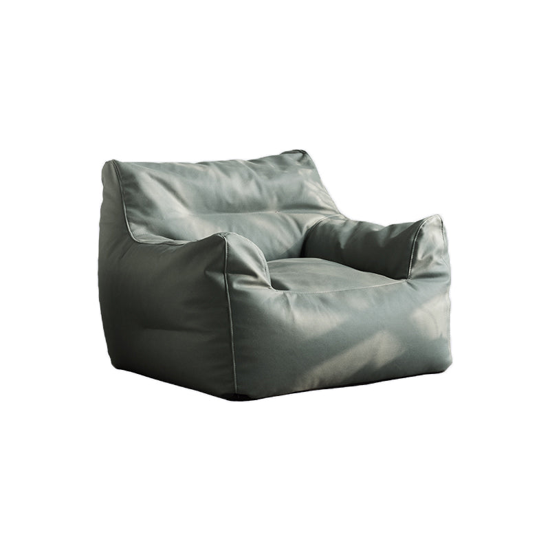 Pillow Top Arms Accent Armchair with Sewn Pillow Back for Living Room, Bedroom Lake Green Faux Leather Clearhalo 'Accent Chairs' 'accent_chairs' 'Chairs & Seating' 'furn' 'furn_accent_chairs' 'Furniture' 'furniture_accent_chairs' 'Living Room Furniture' 4972126