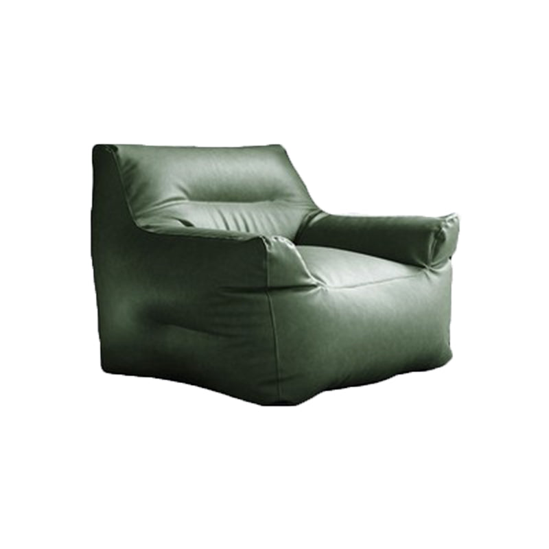 Pillow Top Arms Accent Armchair with Sewn Pillow Back for Living Room, Bedroom Blackish Green Microfiber Clearhalo 'Accent Chairs' 'accent_chairs' 'Chairs & Seating' 'furn' 'furn_accent_chairs' 'Furniture' 'furniture_accent_chairs' 'Living Room Furniture' 4972138