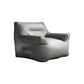 Pillow Top Arms Accent Armchair with Sewn Pillow Back for Living Room, Bedroom Grey Microfiber Clearhalo 'Accent Chairs' 'accent_chairs' 'Chairs & Seating' 'furn' 'furn_accent_chairs' 'Furniture' 'furniture_accent_chairs' 'Living Room Furniture' 4972146