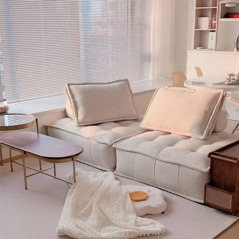 Faux leather Parsons Chair Removable Cushions Armless Chair for Living Room Clearhalo 'Accent Chairs' 'accent_chairs' 'Chairs & Seating' 'furn' 'furn_accent_chairs' 'Furniture' 'furniture_accent_chairs' 'Living Room Furniture' 4972153