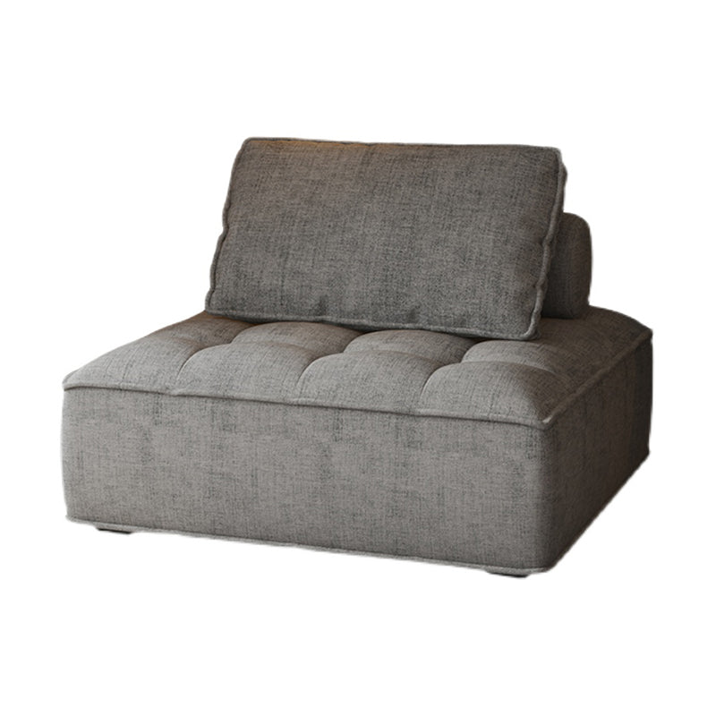 Faux leather Parsons Chair Removable Cushions Armless Chair for Living Room Grey Clearhalo 'Accent Chairs' 'accent_chairs' 'Chairs & Seating' 'furn' 'furn_accent_chairs' 'Furniture' 'furniture_accent_chairs' 'Living Room Furniture' 4972156