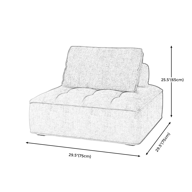 Faux leather Parsons Chair Removable Cushions Armless Chair for Living Room Clearhalo 'Accent Chairs' 'accent_chairs' 'Chairs & Seating' 'furn' 'furn_accent_chairs' 'Furniture' 'furniture_accent_chairs' 'Living Room Furniture' 4972162