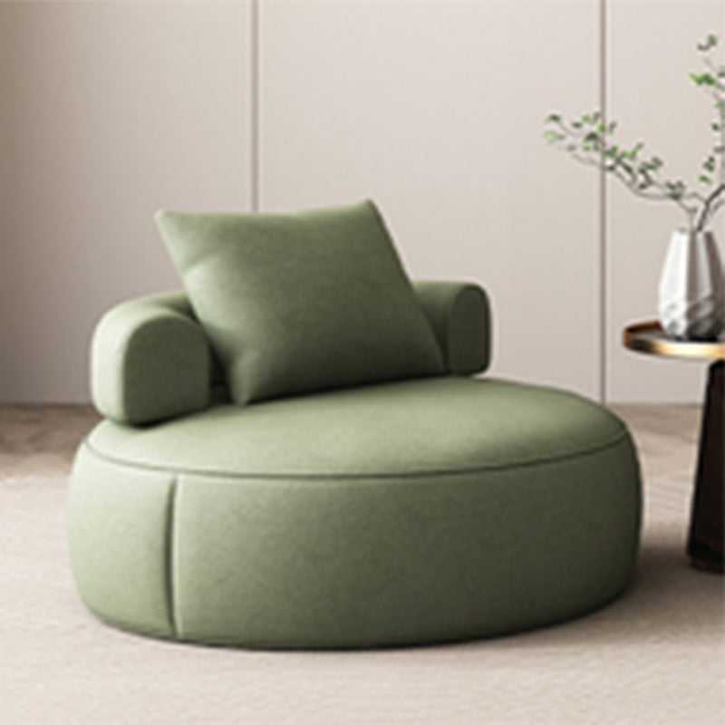 Faux Leather Slipper Chair Armless Chair with Pillow for Living Room Green Clearhalo 'Accent Chairs' 'accent_chairs' 'Chairs & Seating' 'furn' 'furn_accent_chairs' 'Furniture' 'furniture_accent_chairs' 'Living Room Furniture' 4972183