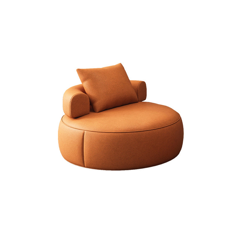 Faux Leather Slipper Chair Armless Chair with Pillow for Living Room Clearhalo 'Accent Chairs' 'accent_chairs' 'Chairs & Seating' 'furn' 'furn_accent_chairs' 'Furniture' 'furniture_accent_chairs' 'Living Room Furniture' 4972184