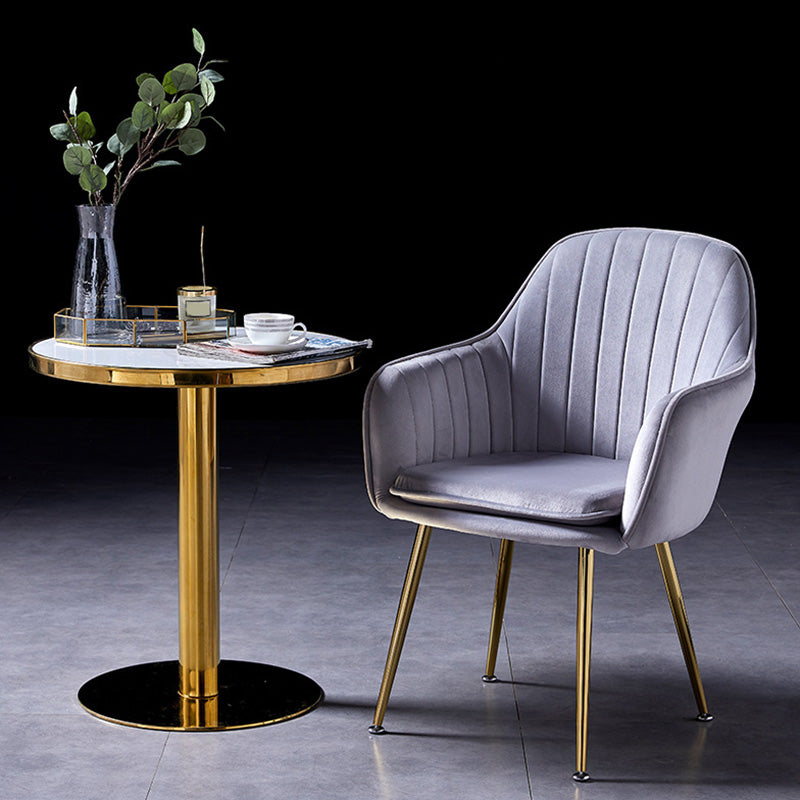 23.6"Wide Solid Color Armchair with Basic Four Legs for Bedroom Clearhalo 'Accent Chairs' 'accent_chairs' 'Chairs & Seating' 'furn' 'furn_accent_chairs' 'Furniture' 'furniture_accent_chairs' 'Living Room Furniture' 4972195