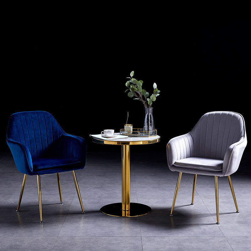 23.6"Wide Solid Color Armchair with Basic Four Legs for Bedroom Clearhalo 'Accent Chairs' 'accent_chairs' 'Chairs & Seating' 'furn' 'furn_accent_chairs' 'Furniture' 'furniture_accent_chairs' 'Living Room Furniture' 4972196