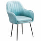 23.6"Wide Solid Color Armchair with Basic Four Legs for Bedroom Lake Blue Black Clearhalo 'Accent Chairs' 'accent_chairs' 'Chairs & Seating' 'furn' 'furn_accent_chairs' 'Furniture' 'furniture_accent_chairs' 'Living Room Furniture' 4972197