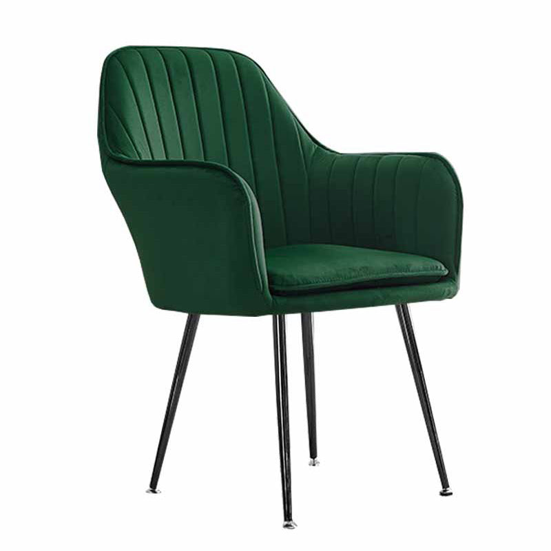 23.6"Wide Solid Color Armchair with Basic Four Legs for Bedroom Green Black Clearhalo 'Accent Chairs' 'accent_chairs' 'Chairs & Seating' 'furn' 'furn_accent_chairs' 'Furniture' 'furniture_accent_chairs' 'Living Room Furniture' 4972198