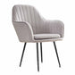 23.6"Wide Solid Color Armchair with Basic Four Legs for Bedroom Gray Black Clearhalo 'Accent Chairs' 'accent_chairs' 'Chairs & Seating' 'furn' 'furn_accent_chairs' 'Furniture' 'furniture_accent_chairs' 'Living Room Furniture' 4972206