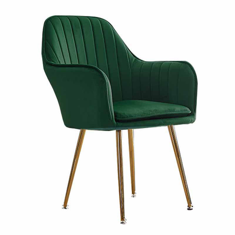23.6"Wide Solid Color Armchair with Basic Four Legs for Bedroom Green Brass Gold Clearhalo 'Accent Chairs' 'accent_chairs' 'Chairs & Seating' 'furn' 'furn_accent_chairs' 'Furniture' 'furniture_accent_chairs' 'Living Room Furniture' 4972210