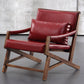 25.59" L x 29.52" W x 28.34" H Faux Leather Square Arms Lounge Chair with Pillow Back Red Clearhalo 'Accent Chairs' 'accent_chairs' 'Chairs & Seating' 'furn' 'furn_accent_chairs' 'Furniture' 'furniture_accent_chairs' 'Living Room Furniture' 4972224