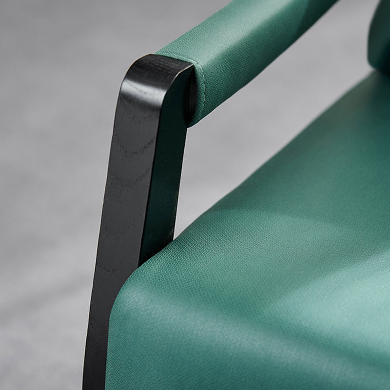 25.59" L x 29.52" W x 28.34" H Faux Leather Square Arms Lounge Chair with Pillow Back Clearhalo 'Accent Chairs' 'accent_chairs' 'Chairs & Seating' 'furn' 'furn_accent_chairs' 'Furniture' 'furniture_accent_chairs' 'Living Room Furniture' 4972232