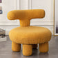 Wool Chair Armless Parsons Chair Fixed Back Chair for Living Room 27.6"L x 27.6"W x 27.6"H Yellow Clearhalo 'Accent Chairs' 'accent_chairs' 'Chairs & Seating' 'furn' 'furn_accent_chairs' 'Furniture' 'furniture_accent_chairs' 'Living Room Furniture' 4972240
