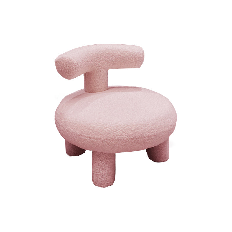 Wool Chair Armless Parsons Chair Fixed Back Chair for Living Room 21"L x 21"W x 20.5"H Pink Clearhalo 'Accent Chairs' 'accent_chairs' 'Chairs & Seating' 'furn' 'furn_accent_chairs' 'Furniture' 'furniture_accent_chairs' 'Living Room Furniture' 4972242